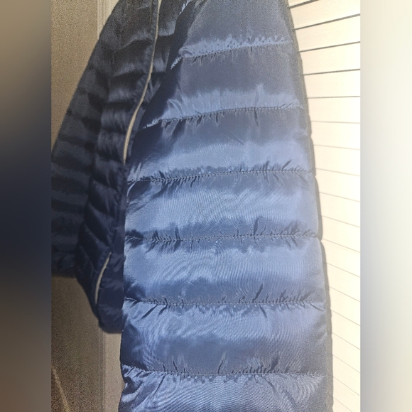 True Religion Horseshoe Logo Puffer Jacket Blue Size Lg - Picture 7 of 11